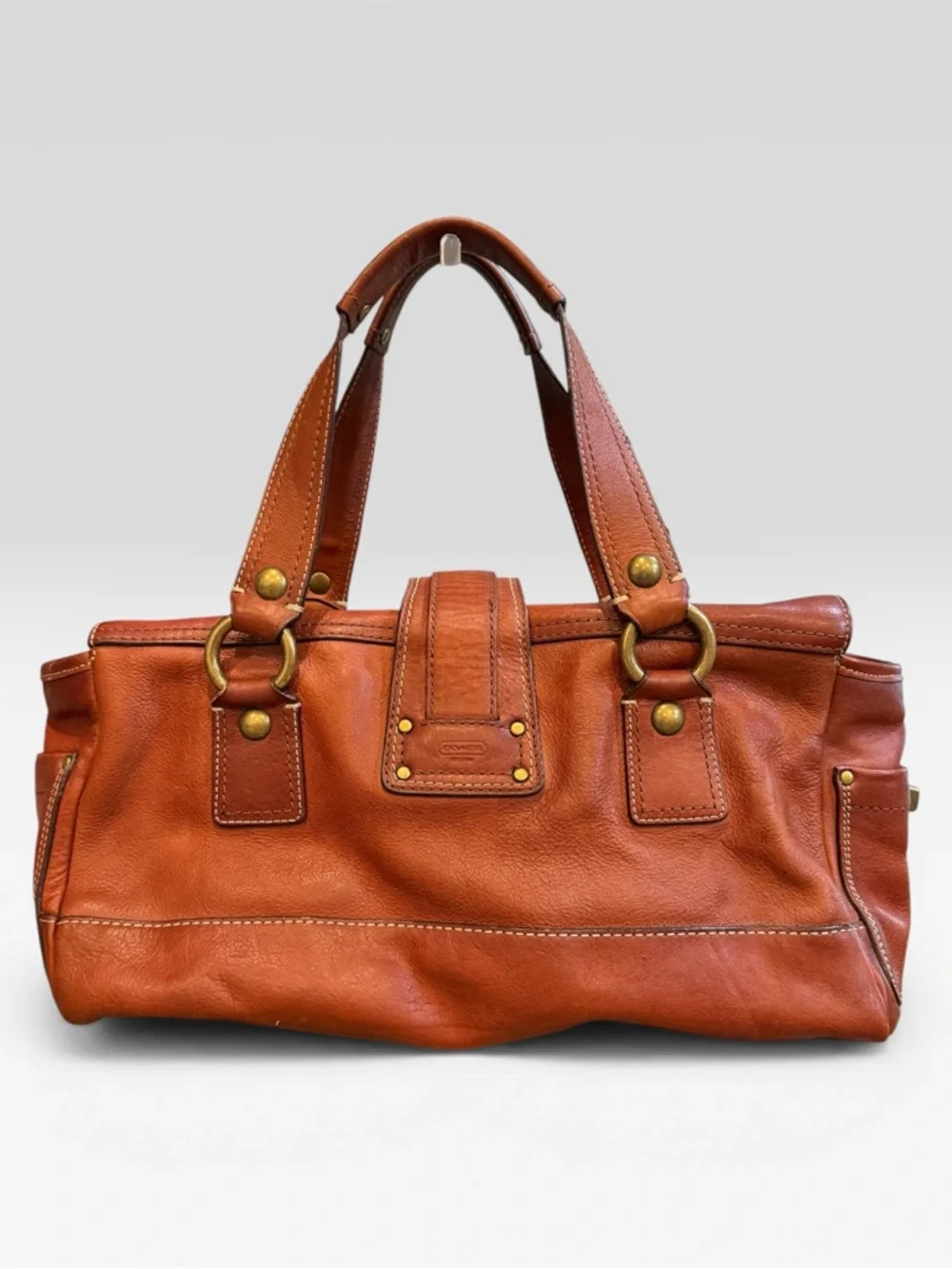 VINTAGE RARE Coach Mandy Courier Satchel 65th Anniversary Legacy Whiskey 10330 - Picture 2 of 10